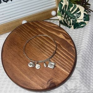 2019 Alex and Ani Graduation Cap Charm Silver Bracelet.